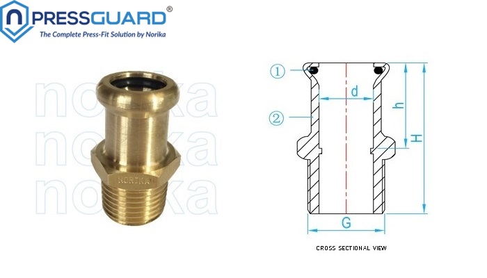 Copper Press Fit  (MI) Adaptor